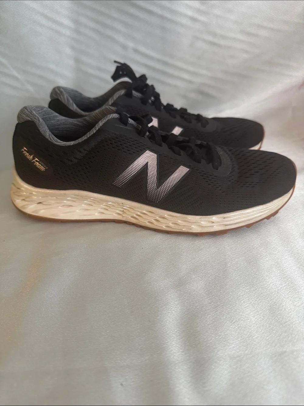 New Balance Black Athletic Shoes with Cream Midsole and Gum Outsole
